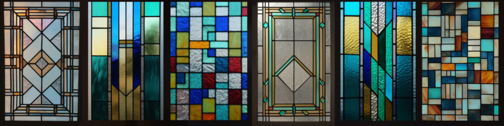 Geometric Stained Glass Sample Strip