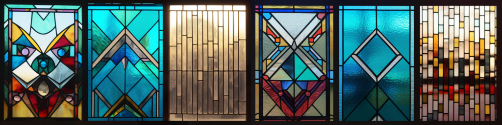 Geometric Stained Glass Sample Strip