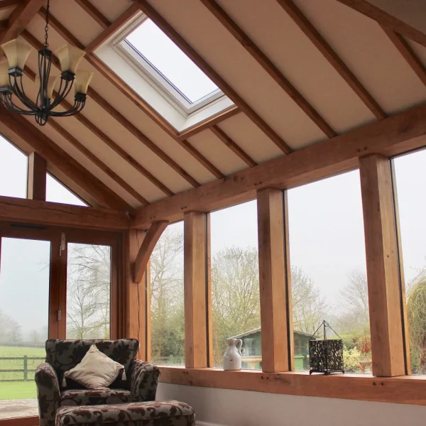 Internal View from an Oak Frame Sun Room